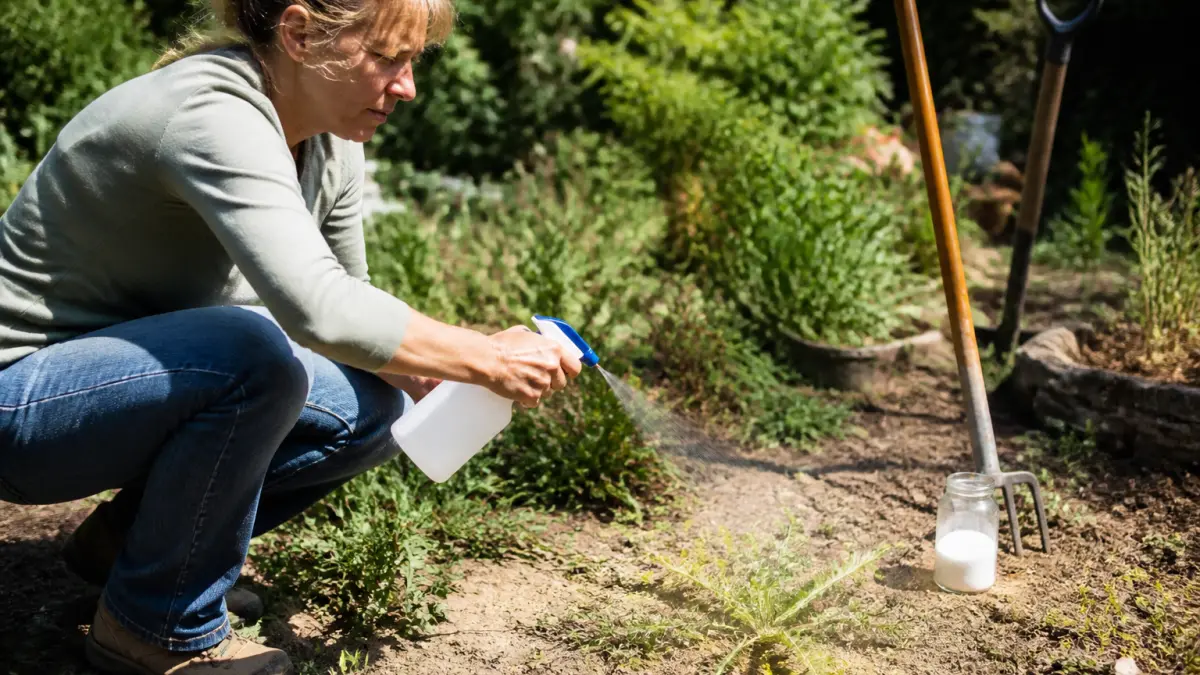 Désherbant naturel vinaigre et sel : bonne idée ou danger pour le jardin ?