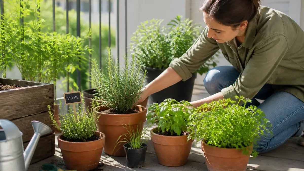 Plantes aromatiques en pot : associations, exposition et erreurs courantes