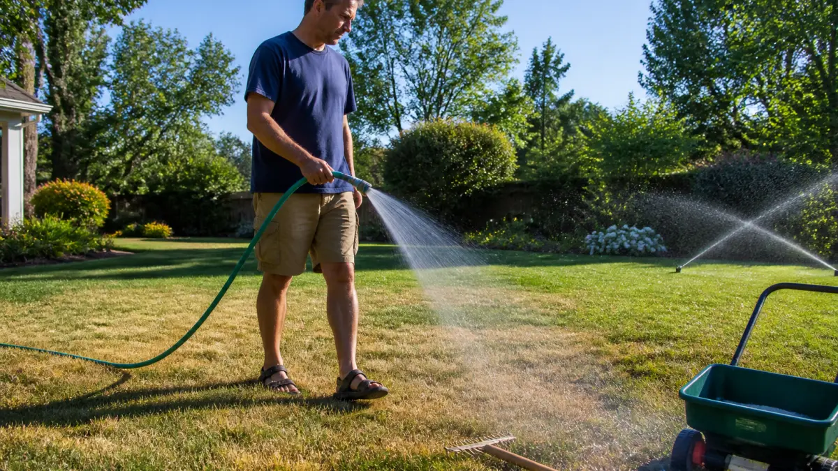 Pelouse jaunie : causes fréquentes et solutions pour la faire repartir