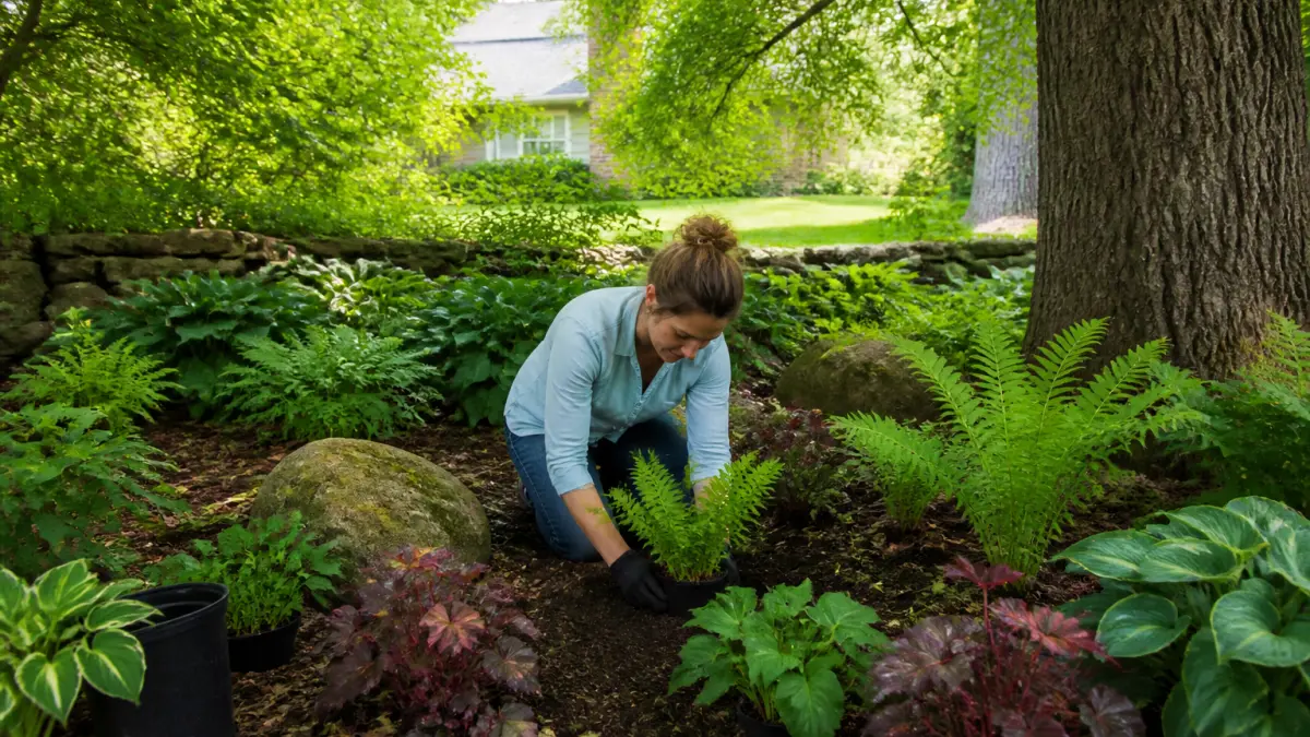 Plante d’ombre extérieur : que planter sous un arbre ou près d’un mur ?