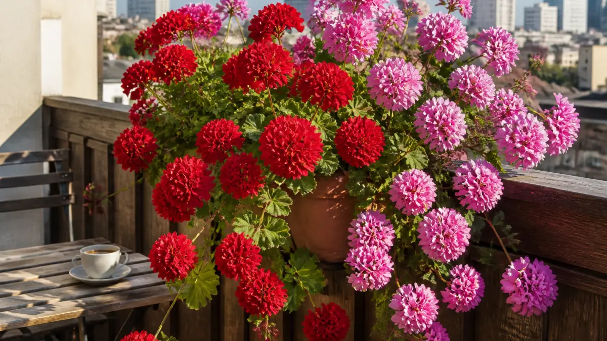 Géranium retombant : les variétés qui créent un effet cascade sur le balcon