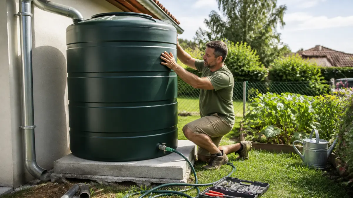 Récupérateur d’eau de pluie 1000 L : comment le choisir et l’installer ?
