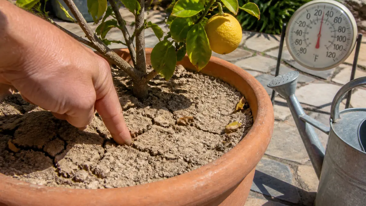 Citronnier en canicule : le bon geste d'arrosage pour éviter la chute des feuilles