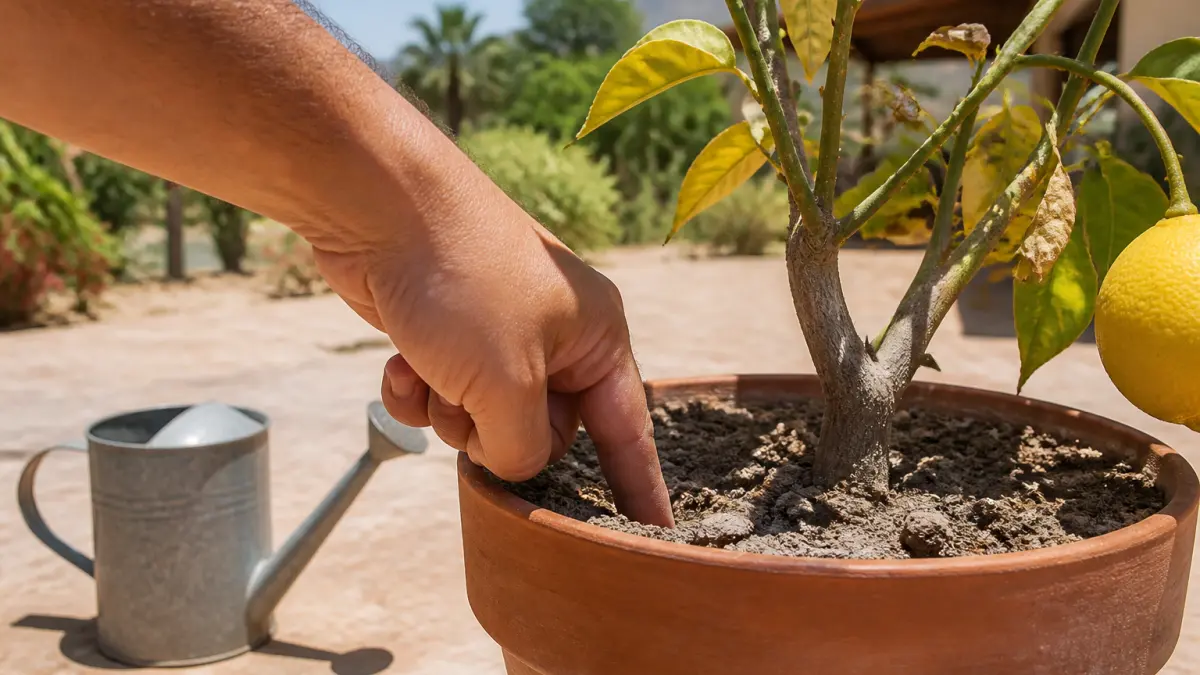 Citronnier en canicule : le bon geste d'arrosage pour éviter la chute des feuilles