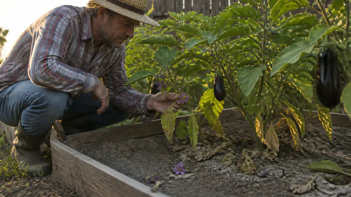 Aubergines dont les fleurs tombent : causes et solutions au potager