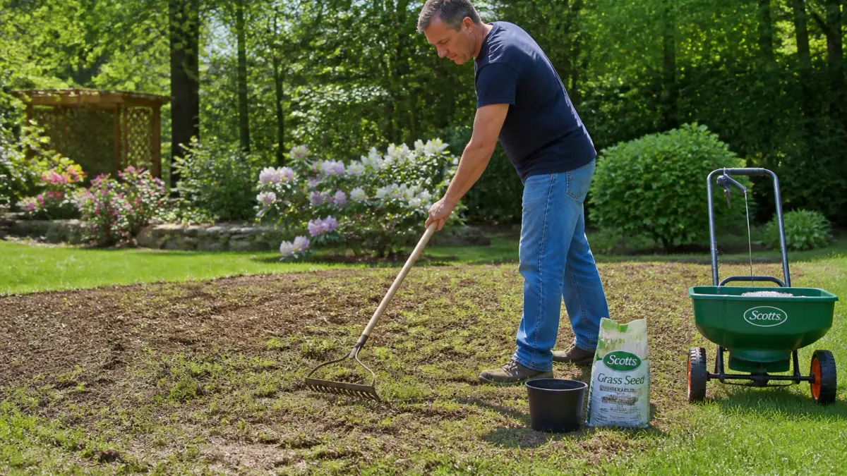 Que faire après avoir scarifié sa pelouse pour éviter les trous ?