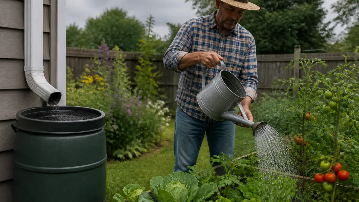 Arroser avec l’eau de pluie : précautions pour le potager et les plantes