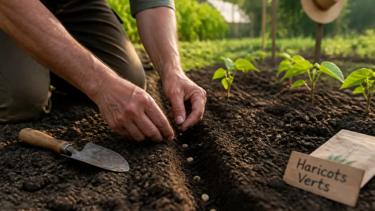 Semer les haricots verts : période, distance et astuces de levée