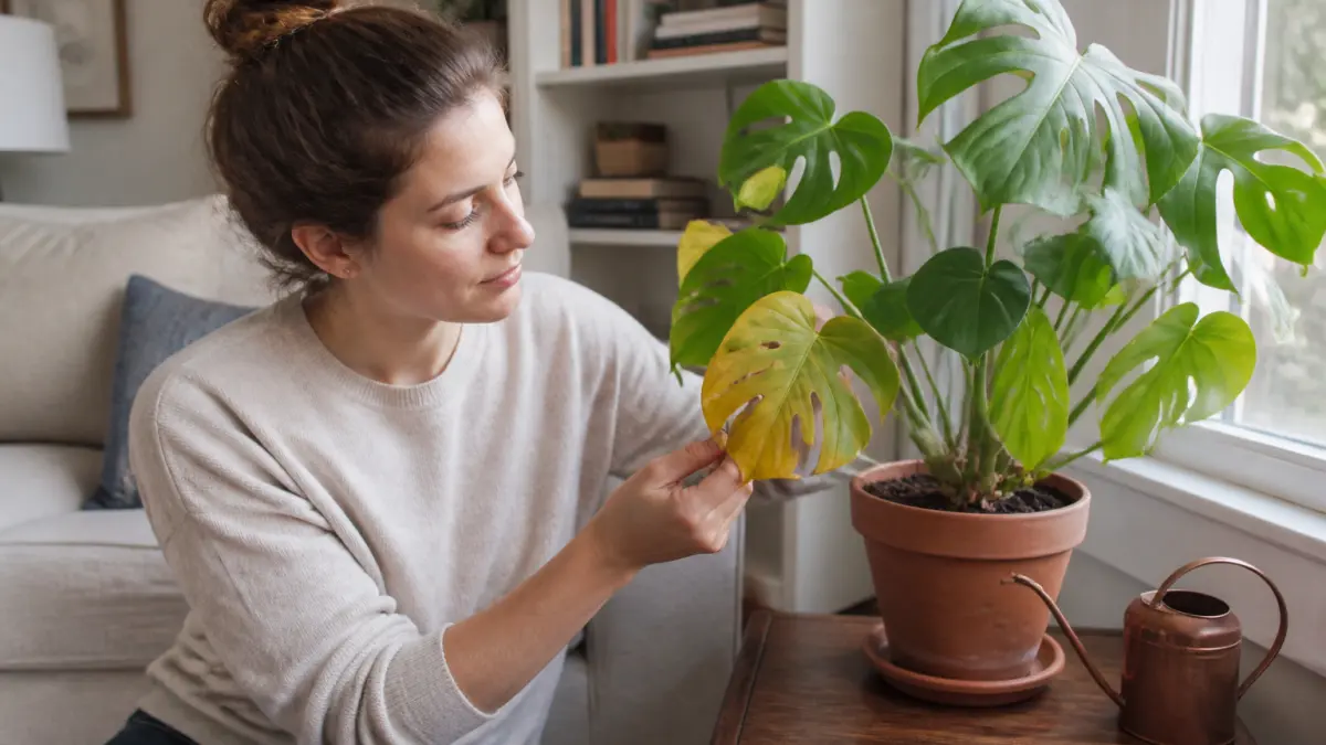Monstera aux feuilles jaunes : causes et solutions simples