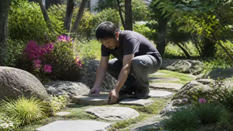 Pas japonais pour jardin : où les poser pour un rendu naturel ?