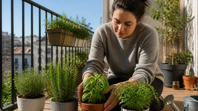 Plantes aromatiques en pot : associations, exposition et erreurs courantes