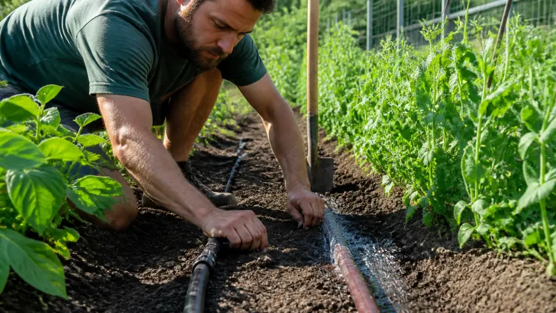 Arrosage automatique potager : goutte-à-goutte ou tuyau poreux ?