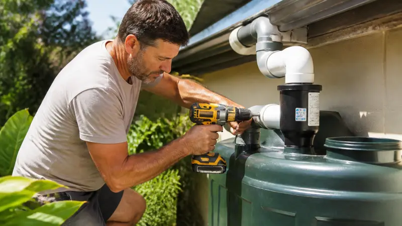 Installer un récupérateur d’eau de pluie sur une gouttière : méthode simple