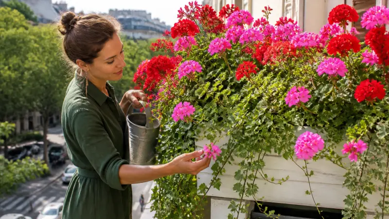 Géranium retombant : les variétés qui créent un effet cascade sur le balcon