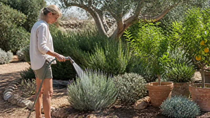 Jardin méditerranéen : plantes, sol et arrosage pour un extérieur résistant